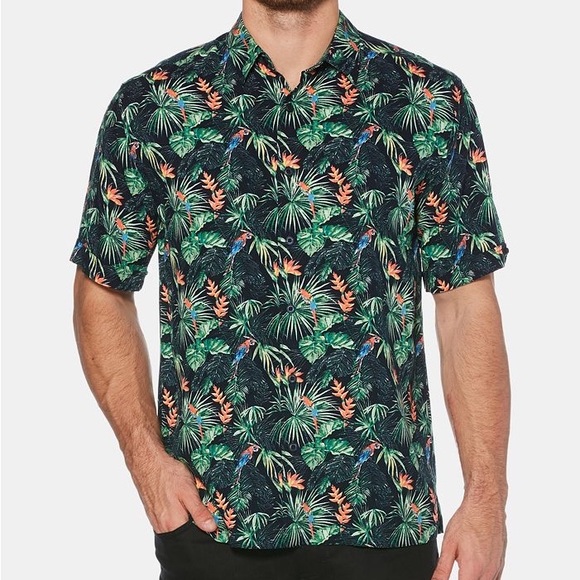 Cubavera Other - NWT Cubavera Men's Big & Tall Parrots in Paradise Printed Shirt 5XL